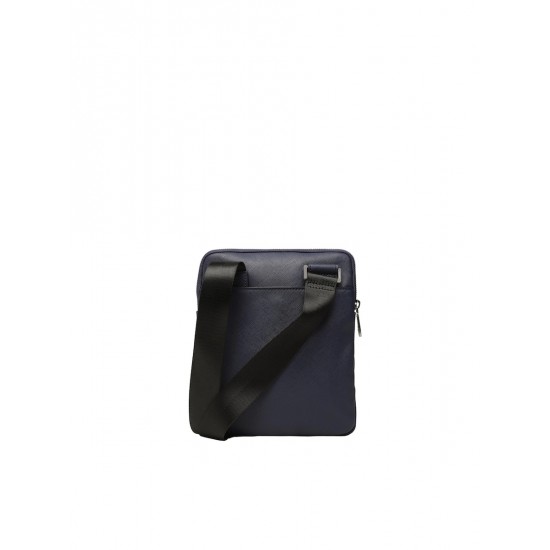 GUESS Saffiano Eco Crossbody Dark Blue Ανδρική Τσάντα Χιαστί Σκούρο Μπλε