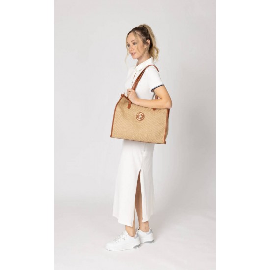 Us Polo Assn Τσάντα Παραλίας Pool Party Tan