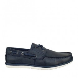 Gale Δερμάτινα Ανδρικά Boat Shoes σε Μπλε Χρώμα Gale Δερμάτινα Ανδρικά Boat Shoes σε Μπλε Χρώμα