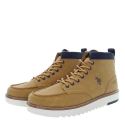 U.S. Polo Assn.Καφέ Ανδρικά Μποτάκια