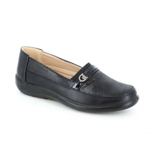 B-Soft Γυναικεία Μοκασίνια σε Μαύρο Χρώμα 242/1122-06