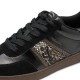 Tamaris Black/Snake Γυναικεία Ανατομικά Δερμάτινα Sneakers Μαύρα/Χρυσά