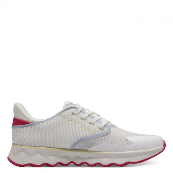 Tamaris Nowana Vegan White Γυναικεία Ανατομικά Sport Sneakers White Comb Λευκό