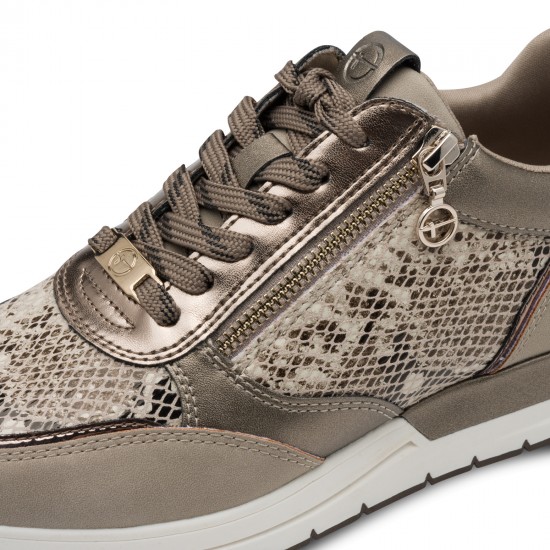 TamarisΓυναικεία Sneakers Taupe / Snake