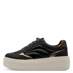 Tamaris Γυναικεία Sneakers Μαύρο - Μπρονζέ