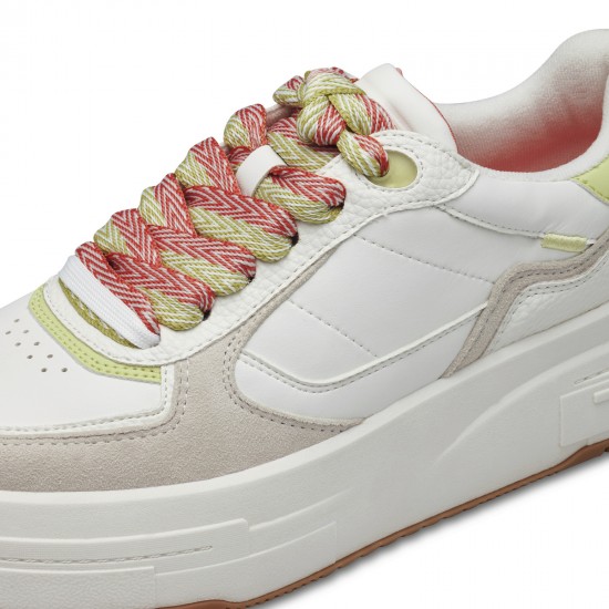 Tamaris Γυναικεία Flatforms Sneakers Lime Comb