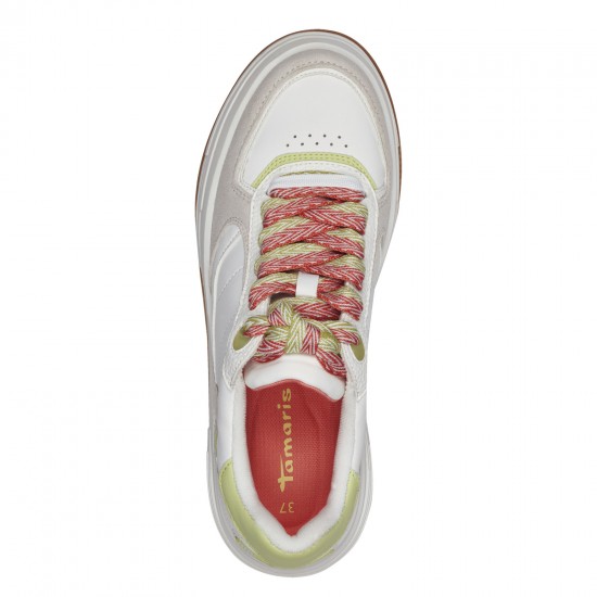 Tamaris Γυναικεία Flatforms Sneakers Lime Comb