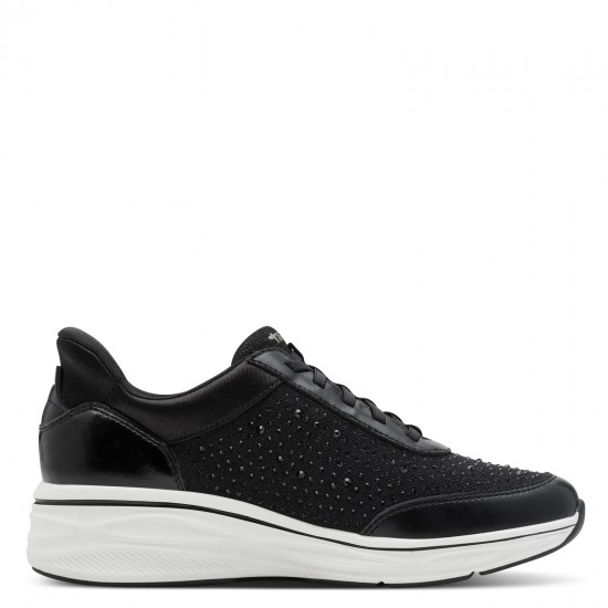 Tamaris Vegan Black Γυναικεία Ανατομικά Sneakers Μαύρα