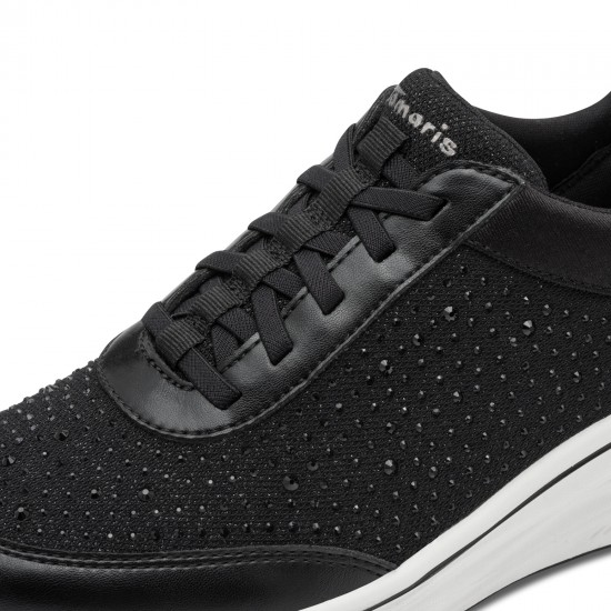 Tamaris Vegan Black Γυναικεία Ανατομικά Sneakers Μαύρα