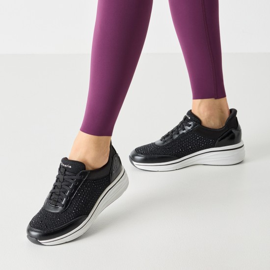 Tamaris Vegan Black Γυναικεία Ανατομικά Sneakers Μαύρα