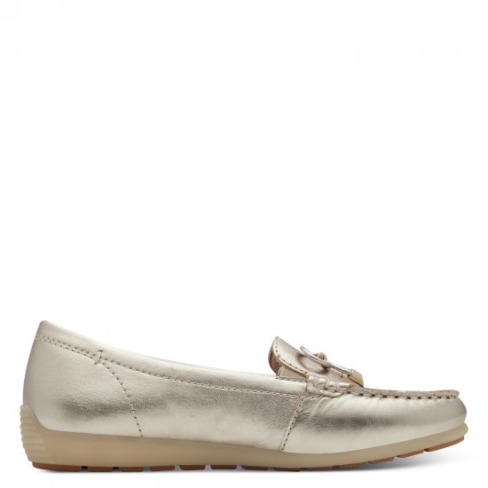 TAMARIS COMFORT 8-84600-44 909 LT GOLD ΔΕΡΜΑ ΜΟΚΑΣΙΝΙΑ