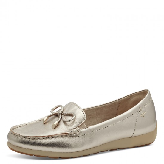 TAMARIS COMFORT 8-84600-44 909 LT GOLD ΔΕΡΜΑ ΜΟΚΑΣΙΝΙΑ