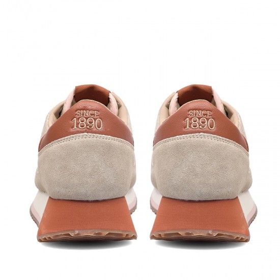 U.S. Polo Assn. Γυναικεία Sneakers Μπεζ / Ροζ