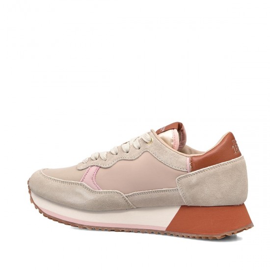 U.S. Polo Assn. Γυναικεία Sneakers Μπεζ / Ροζ