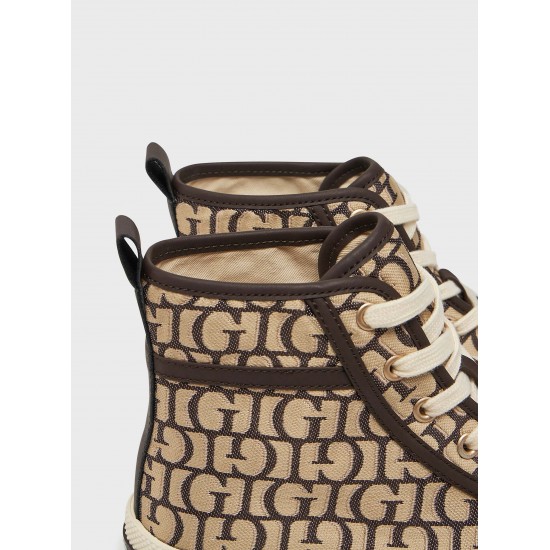 Guess Γυναικεία Sneakers Καφέ FLPCOLFAL12