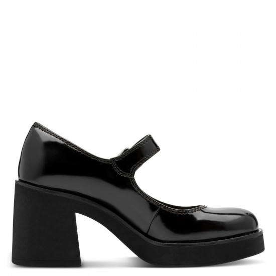 Tamaris Vegan Black Ανατομικές Γόβες Με Μπαρέτα Μαύρες 1-22409-45-001