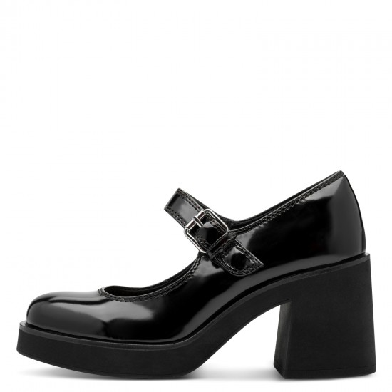 Tamaris Vegan Black Ανατομικές Γόβες Με Μπαρέτα Μαύρες 1-22409-45-001