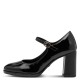 Tamaris Vegan Black Ανατομικές Γόβες Με Μπαρέτα Μαύρες