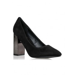 Envie Shoes Suede Γόβες Μαύρες