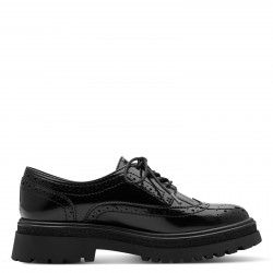 Tamaris Vegan Black Ανατομικά Oxfords Μαύρα