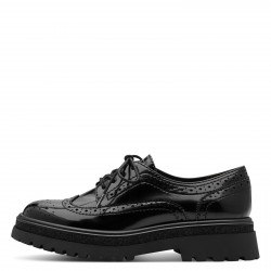 Tamaris Vegan Black Ανατομικά Oxfords Μαύρα
