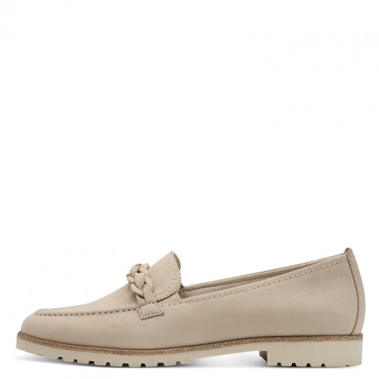 Tamaris Δερμάτινα Γυναικεία Μοκασίνια σε Μπεζ Χρώμα 1-24200-42-341