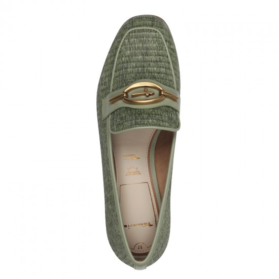 Tamaris Δερμάτινα Γυναικεία Loafers σε Πράσινο Χρώμα 