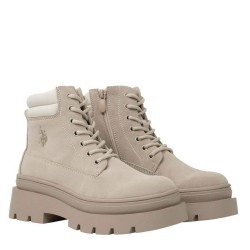 U.S. Polo Assn.Γυναικεία Μποτάκια Μπεζ