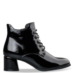 Envie Shoes  Μποτάκια Αστραγάλου από Λουστρίνι  Μαύρα V63-20172-34