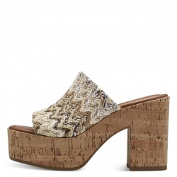 Tamaris Mules με Τακούνι σε Καφέ Χρώμα