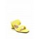 Envie Shoes Γυναικεία Πέδιλα με Χοντρό Ψηλό Τακούνι σε Κίτρινο Χρώμα V42-15186-29