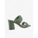 Envie Shoes Γυναικεία Πέδιλα με Χοντρό Ψηλό Τακούνι σε Μέντα Χρώμα V42-15186-69