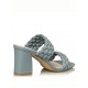 Envie Shoes Γυναικεία Πέδιλα με Χοντρό Ψηλό Τακούνι σε Σιελ Χρώμα V42-15186-50