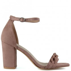 Envie Shoes Suede Γυναικεία Πέδιλα με Χοντρό Ψηλό Τακούνι σε NUDE Χρώμα V65-15367-90 Envie Shoes Suede Γυναικεία Πέδιλα με Χοντρό Ψηλό Τακούνι σε NUDE Χρώμα V65-15367-90