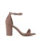 Envie Shoes Suede Γυναικεία Πέδιλα με Χοντρό Ψηλό Τακούνι σε NUDE Χρώμα V65-15367-90
