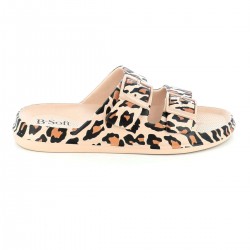 B-Soft Σαγιονάρες σε Μπεζ Χρώμα 216/24002_ΜΠΕΖ