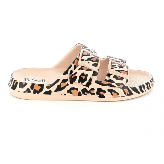 B-Soft Σαγιονάρες σε Μπεζ Χρώμα 216/24002_ΜΠΕΖ