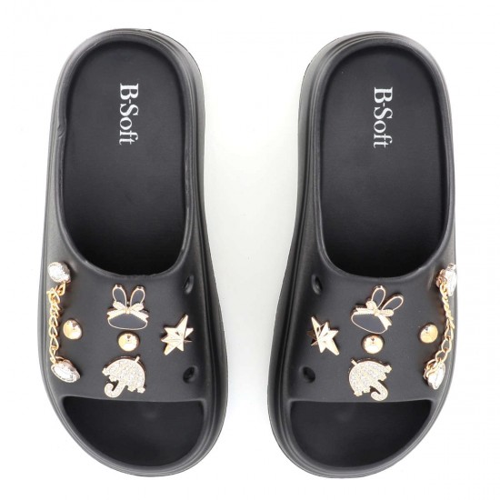 B-Soft Slides σε Μαύρο Χρώμα