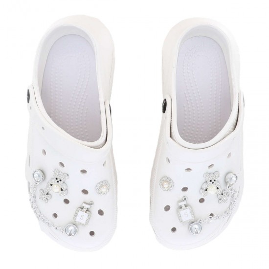 B-Soft Γυναικεία  CROCKS Λευκά 55/24735-2