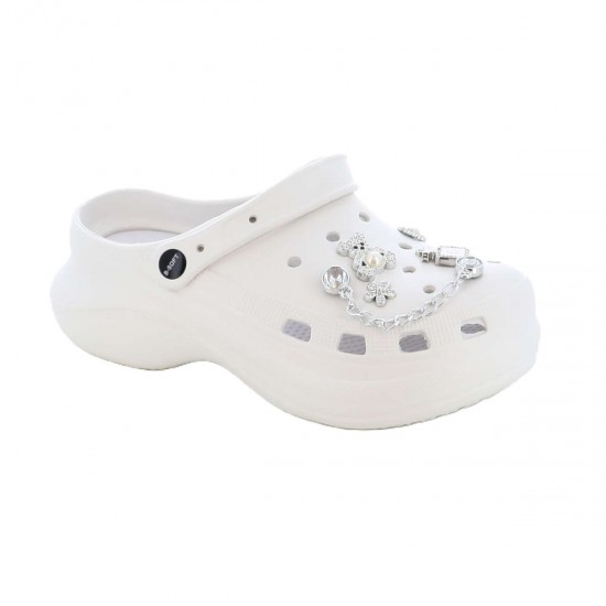 B-Soft Γυναικεία  CROCKS Λευκά 55/24735-2