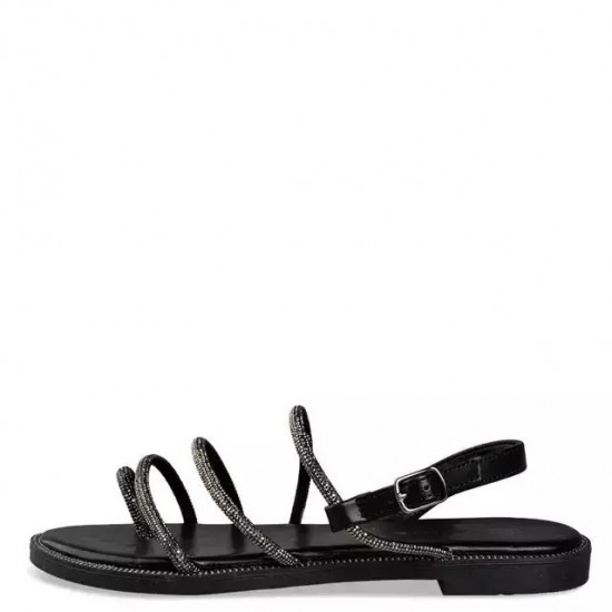 Envie Shoes Δερμάτινα Γυναικεία Σανδάλια σε Μαύρο Χρώμα E96-19011-34