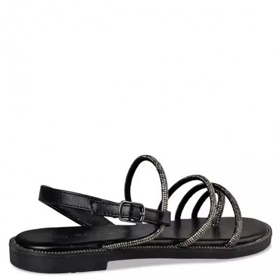 Envie Shoes Δερμάτινα Γυναικεία Σανδάλια σε Μαύρο Χρώμα E96-19011-34