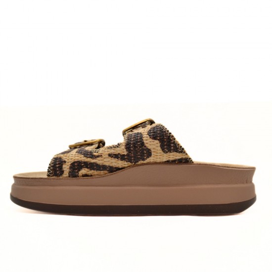 Fantasy Sandals Zefi Δερμάτινα Γυναικεία Ανατομικά Σανδάλια AFRICANA S1100