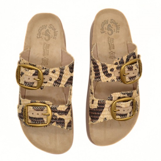 Fantasy Sandals Zefi Δερμάτινα Γυναικεία Ανατομικά Σανδάλια AFRICANA S1100
