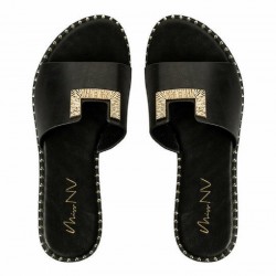 Envie Shoes Δερμάτινα Γυναικεία Σανδάλια σε Μαύρο Χρώμα Envie Shoes Δερμάτινα Γυναικεία Σανδάλια σε Μαύρο Χρώμα