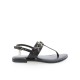 U.S. Polo Assn. linda 2 Δερμάτινα Γυναικεία Σανδάλια σε Μαύρο Χρώμα