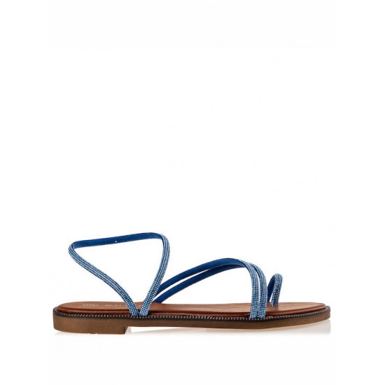 Envie Shoes Γυναικεία Σανδάλια με Λουράκι σε Μπλε Χρώμα