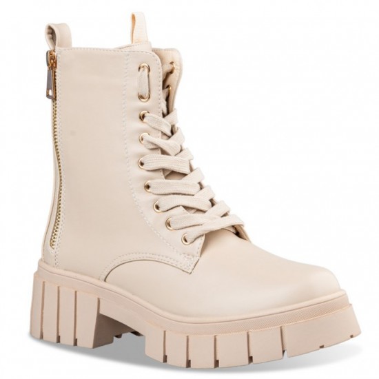 Envie Shoes Γυναικεία Μποτάκια Μπεζ E14-18123-36