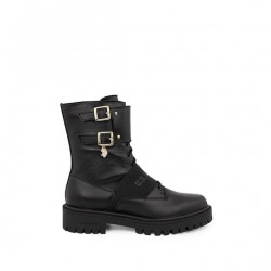 U.S. Polo Assn. Δερμάτινα Γυναικεία Μποτάκια Μαύρα KARMA006-LTH-BLK