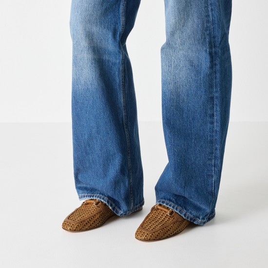Tamaris Flat Δερμάτινα Mules σε Ταμπά Χρώμα